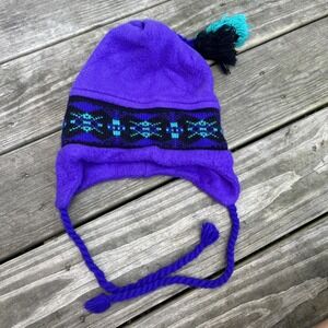 The Mews | Vintage Purple Unisex Retro Fleece Ski Hat One Size